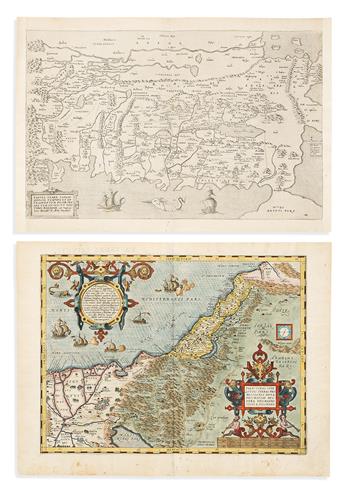 (HOLY LAND.) Group of 8 sixteenth-and-seventeenth-century engraved maps.